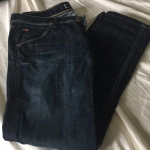 HUDSON size 28 dark wash straight leg jeans